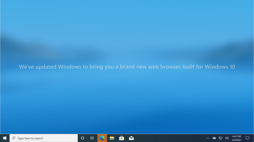 Install the new edge browser